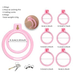 Male Chastity Device Penis Cage With 6 Different Sized Rings Chastity Cage With Invisible Lock For Exercising A Man'S Penis Sex Toys Lightweight Resin Cock Cage Comes In 4 Sizes (1.65In,Pink-A)