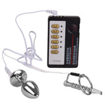 Electric Shock Toy Set For Beginner Thread Hollow Urethra Penis Plug Luxury Jewelry Base Anal Plug Accessories