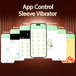 Penis Sleeve Cock Sleeve Vibrator - Penis Pump Male Sex Toys Dildo Sleeve, Penis Extender With Elastic Penis Ring Vibrating Cock Ring To Enlarge Prolong, App & Remote Control Adult Toys 9 Modes