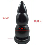 10.03" Super Huge Thick Anal Butt Plug Anal Beads Giant Anal Sex Trainer Anal Plugs Strong Suction Cup Big Butt Plugs Sex Toys For Advanced Anal Player Large Anal Training Toy (Black)