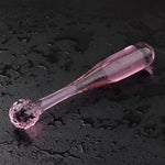 Glass Wand Dildo Crystal Glass Pink Pleasure Wand Anal Butt Plug Glass Sex Things For Couples Double-Ended Anal Toys Sex Play