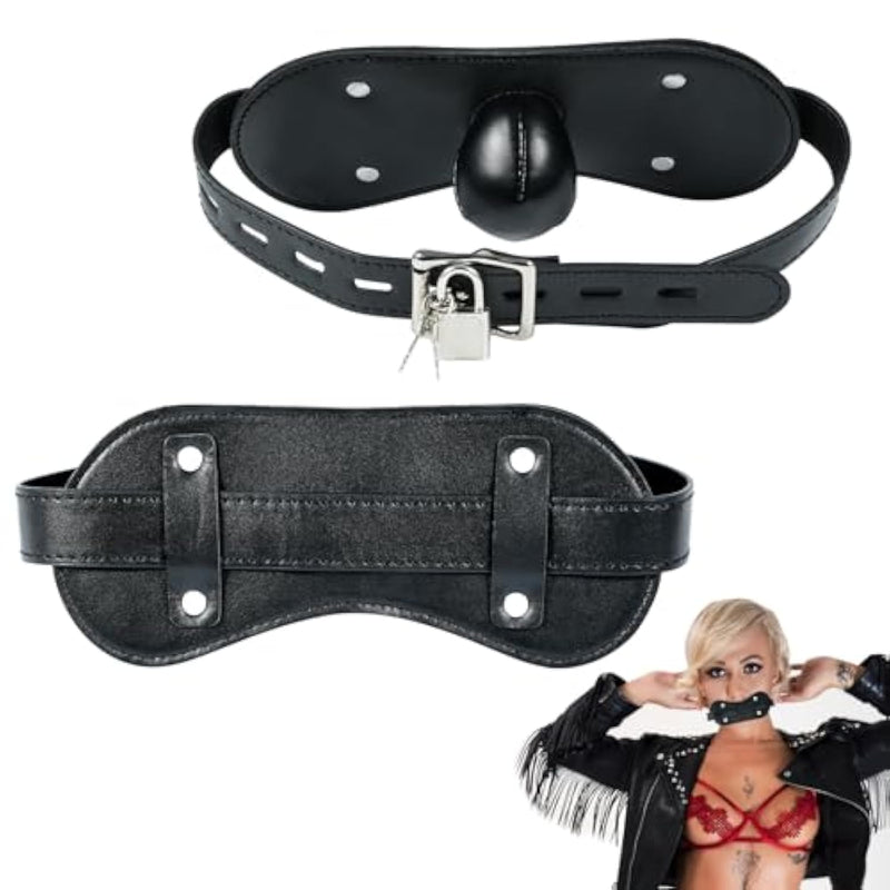 Leather Ball Gag Ball Sex Play Adjustable Bondage Gags & Muzzles Fetish Restraint Toys For Adult Couple Sm Game