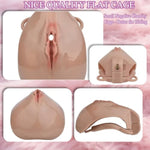 Male Chastity Cage Lightweight Cock Cage Abs+Resin Chastity Device Adult Sex Toys With 4 Different Sizes Rings,Lock For Sissy Men Penis Exercise And Abstinence (Brown)