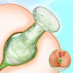 Glass Anal Plug Luminous Butt Plug Glass Plug G-Spot Stimulator Prostate Massager Vaginal Masturbation For Women Men Couples Beginners Valentine'S Gift Sex Toys (S)