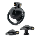 Chastity Device For Men, Hollow Sissy Penis Cage Set With 4 Rings And 2 Keys, 3D Heart Design Lightweight Cock Lock Sex Toy, Breathable And Secure (Black,Long)