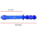 Crystal Anal Wand Massager with Crystal Glass Beads and Adjustable Temperature Control