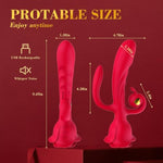 G Spot Snails Vibrator Sex Toy, Triple Stimulation Adult Rose Toys With 10 * 10 * 10 Strong Vibration Modes, Flexible Anal Rabbit Dildos Massager For Women Men Couple