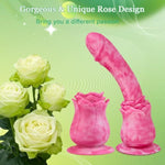 Silicone Dildo Rose Sex Toys - 9.7'' Adult Toys Rose Suction Cup Realistic Lifelike Thick Big Dildo For G-Spot Anal Vaginal Sex Stimulation, Adult Sex Toys & Games For Women Couples