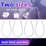 Double Head Stainless Steel Penis Plug Extra Long Pull Bead Urethral Dilator Double Urethra Toys Male Masturbation Sex Toy (L)