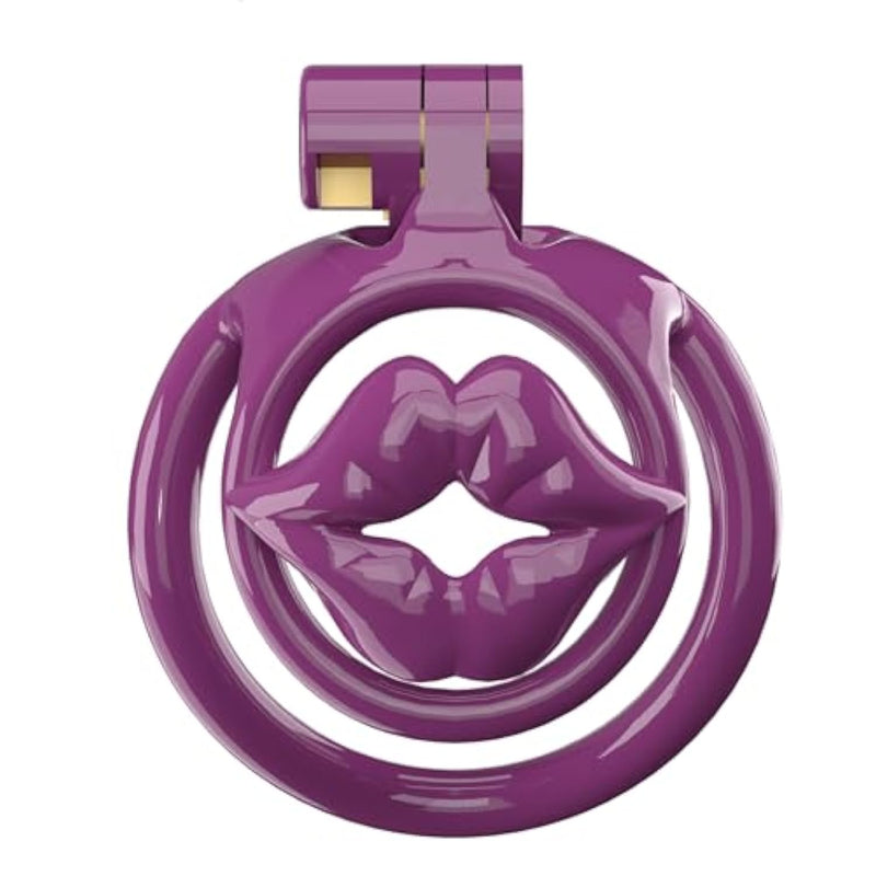 Purple Men'S Ultra Small Reverse Concave Reverse Cage With 5 Rings A169 (03, Curved Ring)