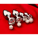 Anal Trainer Metal Anal Plug Butt Plugs Sex Toys Anal Toys Sex Toy Anal Toy With Pull Ring & Bells Heart-Shaped Base Adult Toys Butt Plug Adult Sex Toys & Games