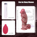 Silicone Squirting Scar Dildo Ejaculating Sex Toy,7.68" Ejaculating Cumming Dildo, Soft Women Vagina Stimulate,Suction Cup Anal Jetting Adult Toy Cums Fake Penis