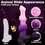 10" Fantasy Dildo With 2 Knots Monster Dildos With Balls U & G-Spot Dragon Dildo With Suction Cup, Long Anal Knot Plug Adult Sex Toys & Games For Women Men Couples
