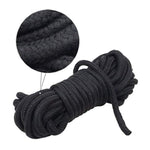 32 Feet/10M Bdsm Bondage Soft Cotton Rope For Sex Restraints For Couples 8Mm Soft Silk Rope Solid Braided Twisted Ropes Black