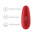 Touch X Coral Powerful Mini Massager Vibrator & Womanizer Starlet 2 Red Pleasure Air Clitoris Sucker - Couples Sex Toy Bundle