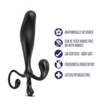 Sex Toys - Prostimulator Vx1 Prostate Massager - 5 Inch P-Spot Anal Plug For Intense Orgasm - Designed For Hands-Free Play - Advanced Butt Plug For Men, Women, Couples - Black