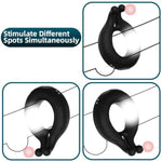 Men's Vibrating Cock Ring Sex Toy with 10 Modes, Silicone Material, and G Spot Clitoris Stimulator for Couples