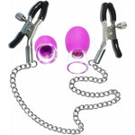 Adjustable Metal Nipple Clamps Necklace Entertainment Chain Clip For Women/Man Non-Piercing Nipplerings Clip On Nipple Rings Decorative Clip For Clothing Accessories Suction Cup (Purple)