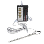 Metal Urethral Sound Urethral Dilator Anchor Anal Plug Electric Shock Set For Beginners Electric Shock Stimulation Male Masturbation Anal Plug Toy
