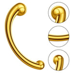 Stainless Steel Anal Plug Curved Butt Plug Double-Ended Dildo For G-Spot Massager Prostate Stimulation For Men Women Couples
