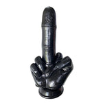 Realistic Middle Finger Flesh Anal Dildo?Soft Silicone Dildo G Spot Dildo Female Sex Toys With Powerful Strong Suction Cup,Cum Penis For Vaginal & Anal Play Sex Toys For Couple (Black)