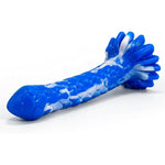 Multi Color Octopus Style Silicone Dildo Colorful Round Head With Suction (Blue+White)