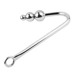 Stainless Steel Anal Hook Fetish Bondage Hook Sex Toys Steel Anal Plug Rope Hook Bondage With Smooth Anal Ball Sex Games Unisex Fetish Toy For Couple Lovers (3 Anal Balls)