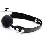Ball Gag Black Silicone Large - 2 Inch By Happynhealthy