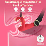 Headband Penis Ring Vibrator Sex Toys Adjustable Strap-On Rose Vibrating Silicone Cock Ring Oral Sex Toys with 10 Vibrations for Couples Mens Male Women Remote Control Adult Gay Games