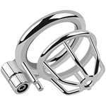 Metal Male Penis Cage Cage Chastity Lock Gay Sm Bondage Training Adult Chastity Device 3 Rings Set