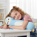 Penguin Plush, Long Penguin Plush Pillow Ultra Soft Huggable Stuffed Animal Body Pillow For Kids Adults (Light Blue, 60Cm/23.62In)