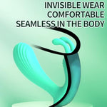 App Remote Control Sex Toy Clitoral G-Spot Panty Vibrator For Women 4 In1 Dual Vibrating Wearable Couple Play Sexual Toys With 10 Vibrations Internal Adult Sex Toys For Female (Cyan)