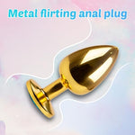Luxury Metal Anal Plug with 3 Different Sizes Anal Trainer Jewel Butt Plug S&M Adult Anal Plugs Woman Men