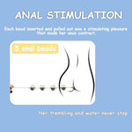 Metal Anal Beads Butt Bead With 5 Anal Pull Balls String Rope Bdsm Fetish Anal Dilator Couples Flirting Vaginal Balls Anal Trainer Adult Sex Toys Sm Sex Love Tools For Men Women(Silver)
