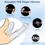 Dual-Stimulation Finger Vibrator Accessaries, Reusable Transparent Soft Stretchy Vibrators, Adult Sex Toys For Women Couples, Detachable Mini Bullet Vibrator Clitoral G-Spot Nipple Vibrators Sex Toy