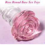 Glass Dildo Sex Toy - 8 Inch Long Thick Dildo Juguetes Sexuales Glow In The Dark With Curved Ribbed Design, Safe Borosilicate Glass Butt Plug, Fantasy Sex Toys For Men & Women