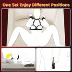 Bdsm Breast Restraint Kit For Couples, Adjustable Chest Binding Bra With Handcuffs & Leg Straps For Dildo Play, Sm Bondage Game For A-D Cup, Dildo Not Included