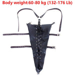 Strict Leather Armbinder Wrist Restraint Harness Fetish Kinky Leather Sex Bondage Cuffs Sex Posture Locking Kit (Bag Length:58 Cm(22.8 Inch), 176)