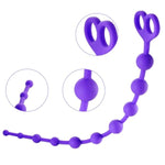 Silicone Anal Beads, Butt Plug Anal Chain With Gradual Size Increase & Safe Pull Ring, Anal Adult Sex Toy For Men Women Couple (Purple)
