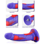 Ukulele Sex Machine Attachment Dildos, Realistic Dildo For Ukulele Love Machine Device Series With Ezfunlok Connector, 6.6 Inches