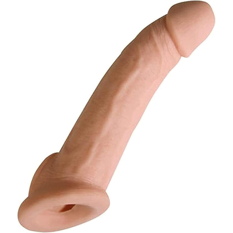Bigger Silicone Sleeve Extender Sheath For Men Extender Enlarger Extension Enhancer Ball Stretch Sleeve Girth (Flesh, 8.7 β)