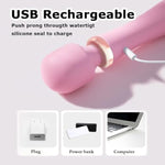 Massager Dildo Vibrator, G Spot Vagina Clitoris Nipple Stimulator With Heating Function, 10 Powerful Vibrations Dual Motor Personal Massager Masturbator (Pink)