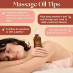 Massage Oil | Organic, All-Natural Massage Oil With Jojoba Oil, Sweet Almond Oil, Ylang-Ylang And Vanilla | 3.9 Fl Oz