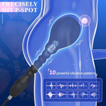 Prostate Massager Anal Toys, Vibrating Anal Beads Inflatable Butt Plug with 10 Vibrations, Male Sex Toys for Men Women, Adult Toys Anal Plug Vibrator Anal Training SM Sex Games, Adult Sex Toys & Games
