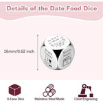 4Pcs Date Night Decision Dice Date Night Gift For Boyfriend Girlfriend Food Dice Valentine Gifts For Him Her Anniversary Day Gifts For Wife Husband Wedding Birthday Bachelorette For Bride