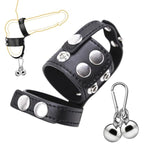 Leather Cock Ring Sex Bondage With Metal Ball — Adjustable Leather Penis Weight Bearer & Hanger, Cbt Penis Weight For Cock And Ball Torture, Scrotum Stretch Play For Men And Bdsm Lovers