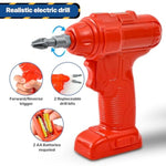 Kids Tool Bench Set With Electric Drill And Realistic Tool, Pretend Play Construction Workbench Toys For Toddlers, Build A Kids Tool Workshop Set For Boys And Girls, Ages 3-8.