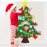 3.2 FT DIY Felt Christmas Tree Set with 41 Ornaments for Kids & Toddlers