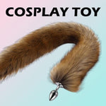 Butt Plug Mixed Color Fox Tail Stainless Steel Anal Plug Butt Plug Adult Sex Toys For Beginner Women Men Couple Adult Cute Sexy Games Or Cosplay