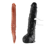 17.3 Inch Long Realistic Huge Thick Dildo + 16.5 Inch Monster Double Ended Dildo